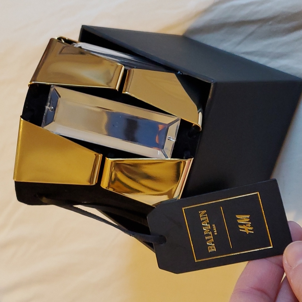 Brand-new Balmain × H&M leather cuff